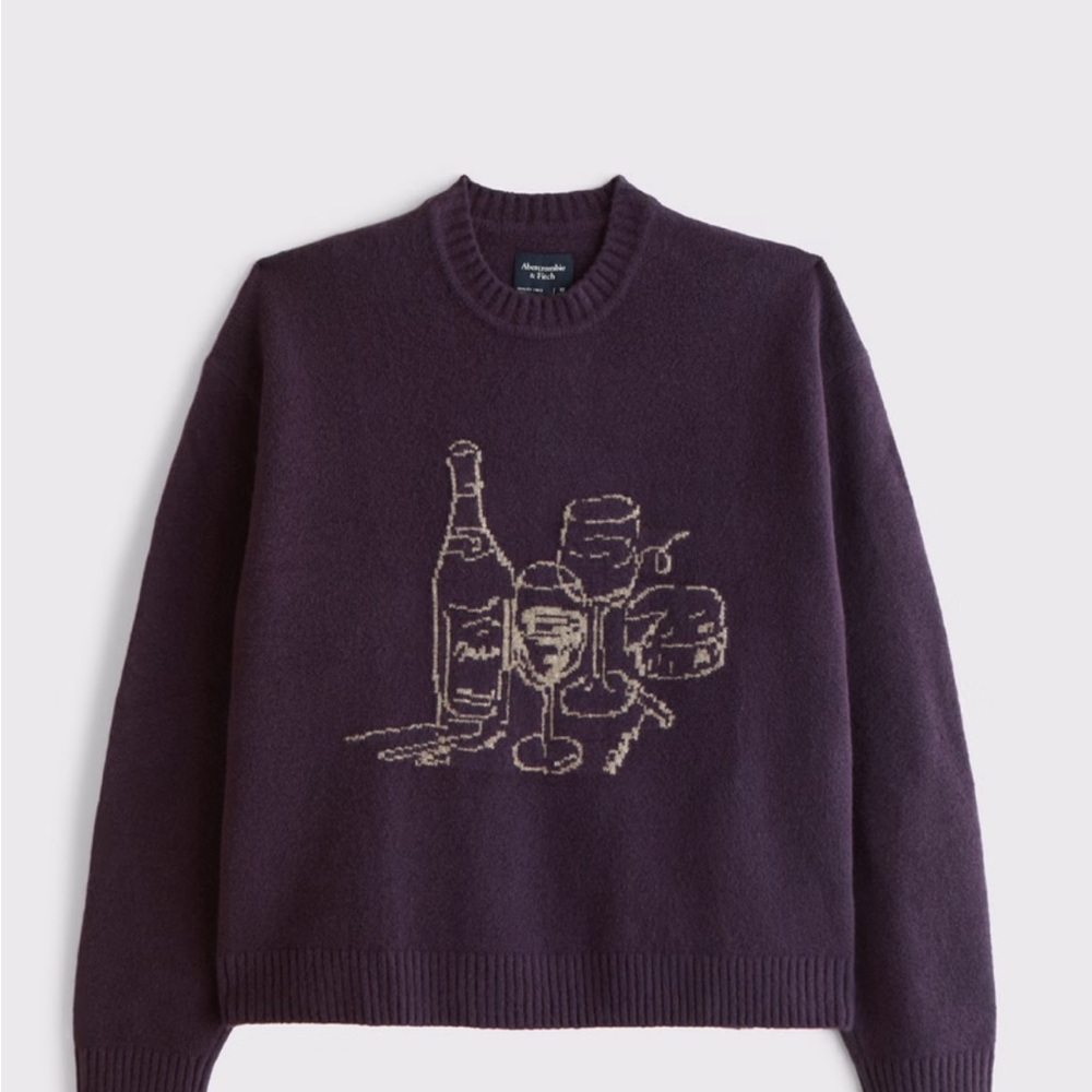 Abercrombie wine crew sweater M Tall